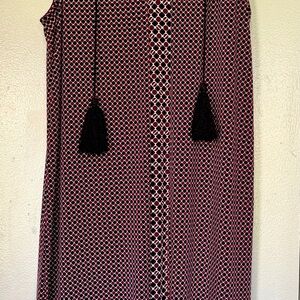 Michael Kors Red and White Geometric Dress